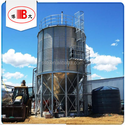 quality  Bulk Grain Storage Silo Bin Corn / Wheat Galvanized Steel Silo, Grain Storage Steel Hot Galvanized Steel Plate Used, Used CN; ZIBO, SHANDONG factory